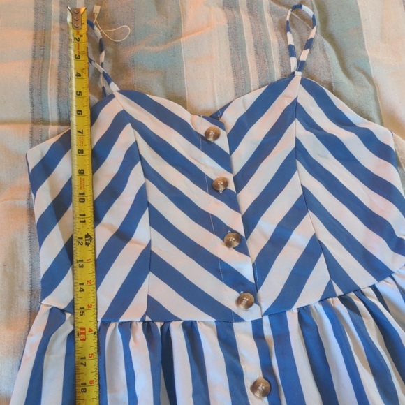 Blue striped Maxi dress - floor length - Picture 6 of 8